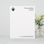 幾何学的01 – 黒 レターヘッド (スタンド正面)