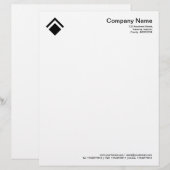 幾何学的01 – 黒 レターヘッド (正面/裏面)