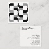 幾何学的020614 – 黒と灰色 スクエア名刺 (正面/裏面)