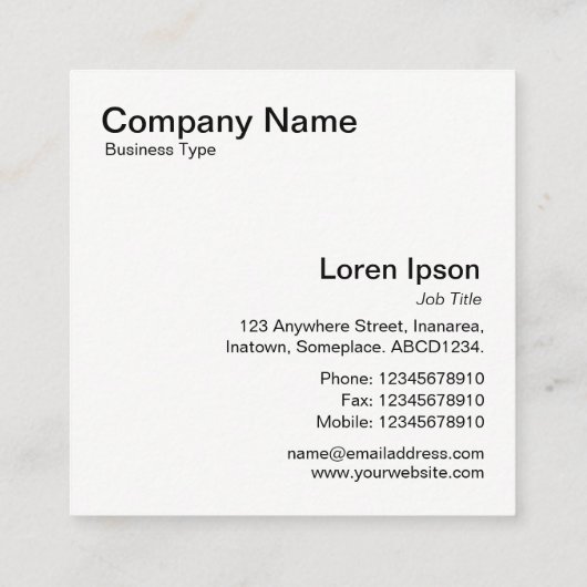 幾何学的020614 – 黒と灰色 スクエア名刺 (裏面)