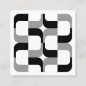 幾何学的020614 – 黒と灰色 スクエア名刺 (正面)