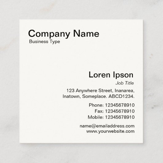 幾何学的020614 – 黒と琥珀 スクエア名刺 (裏面)