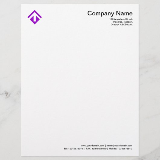 幾何学的03 – 紫 レターヘッド (正面)