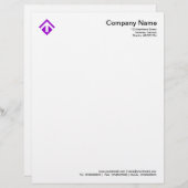 幾何学的03 – 紫 レターヘッド (正面/裏面)