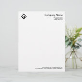 幾何学的03 – 黒 レターヘッド (スタンド正面)