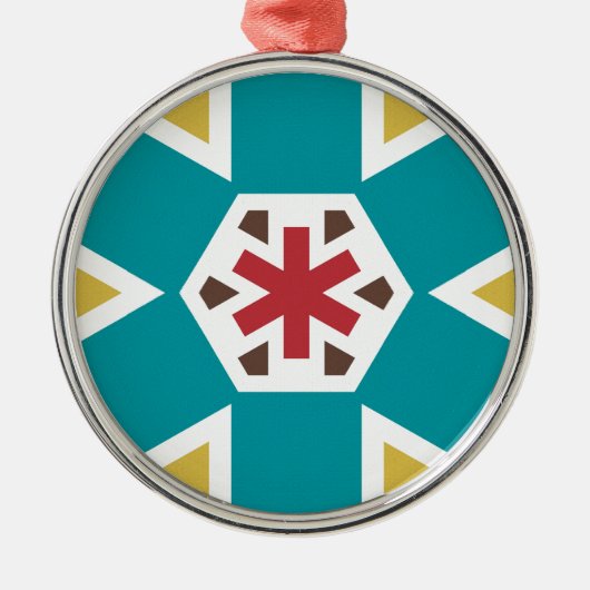 幾何学的230614 (01) メタルオーナメント (正面)