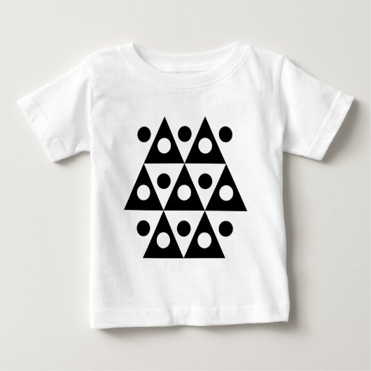 幾何学的260514 – 黒 ベビーTシャツ (正面)