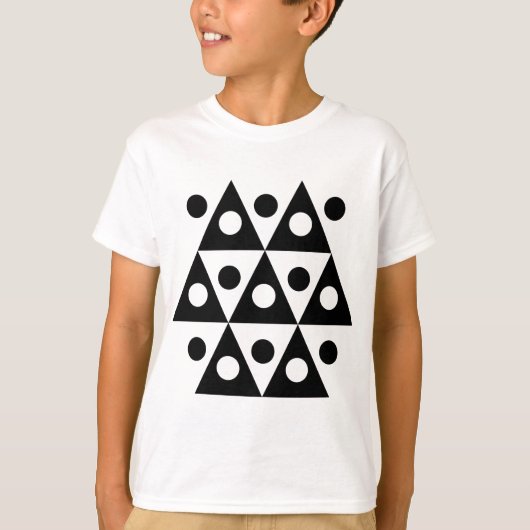 幾何学的260514 – 黒 Tシャツ (正面)