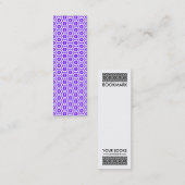 幾何学的280514 (03) – 紫の上に白 スキニー名刺 (正面/裏面)