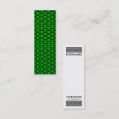 幾何学的280514 (03) – 緑の上の黒 スキニー名刺 (正面/裏面)