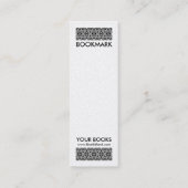 幾何学的280514 (03) – 黒の上に白(金ゴールド) スキニー名刺 (裏面)