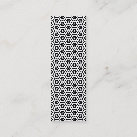 幾何学的280514 (03) – 黒の上に白(金ゴールド) スキニー名刺 (正面)