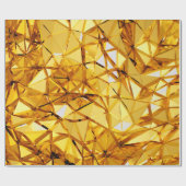 幾何学的3次元の金色の背景 ラッピングペーパー (フラット)