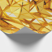 幾何学的3次元の金色の背景 ラッピングペーパー (角)