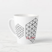 幾何学的3-D立方体サンダー_コーブ カフェラテマグ (左アングル)