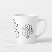 幾何学的3-D立方体サンダー_コーブ カフェラテマグ (右)