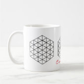 幾何学的3-D立方体サンダー_コーブ コーヒーマグカップ (左)