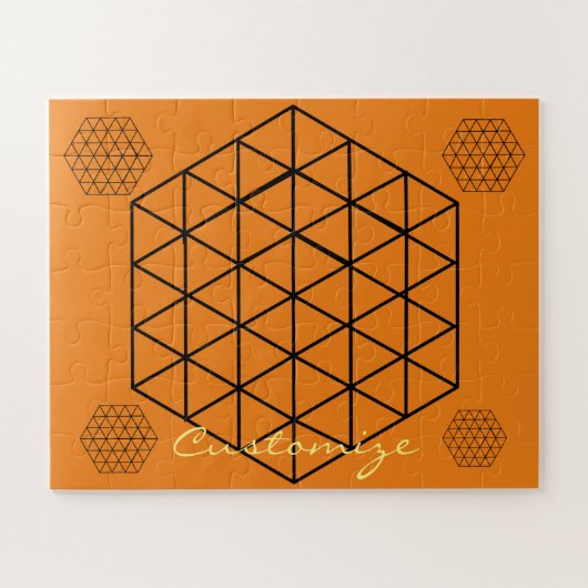 幾何学的3-D立方体サンダー_コーブ ジグソーパズル (横)