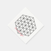 幾何学的3-D立方体サンダー_コーブ スタンダードカクテルナプキン (角)