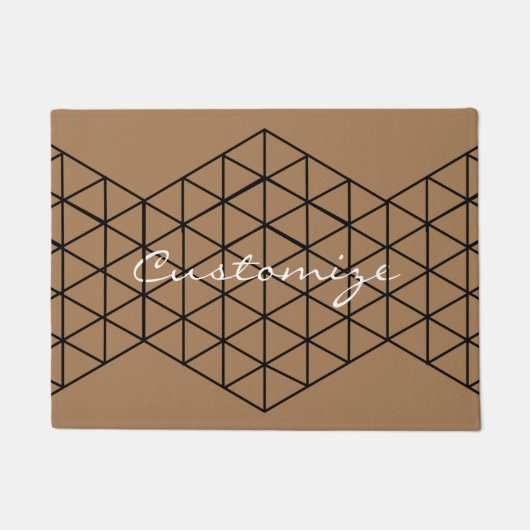 幾何学的3-D立方体サンダー_コーブ ドアマット (正面)