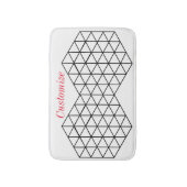 幾何学的3-D立方体サンダー_コーブ バスマット (正面縦)