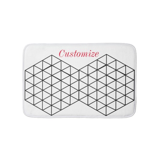 幾何学的3-D立方体サンダー_コーブ バスマット (正面)