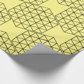 幾何学的3-D立方体サンダー_コーブ ラッピングペーパー (角)