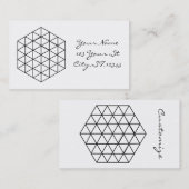 幾何学的3-D立方体サンダー_コーブ 名刺 (正面/裏面)