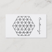 幾何学的3-D立方体サンダー_コーブ 名刺 (裏面)