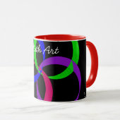 幾何学的3Dサークル交換コーヒーマグ マグカップ (正面右)