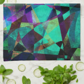 幾何学的、カラフルオリジナル・抽象芸術・アート キッチンタオル (折り畳み)