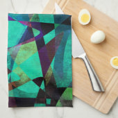 幾何学的、カラフルオリジナル・抽象芸術・アート キッチンタオル (四つ折り)