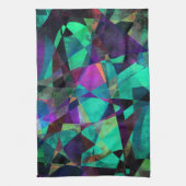 幾何学的、カラフルオリジナル・抽象芸術・アート キッチンタオル (縦)