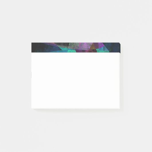 幾何学的、カラフルオリジナル・抽象芸術・アート ポストイット (正面)