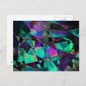 幾何学的、カラフルオリジナル・抽象芸術・アート ポストカード (正面/裏面)
