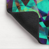 幾何学的、カラフルオリジナル・抽象芸術・アート マウスパッド (コーナー)