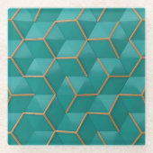 幾何学的 ガラスコースター (正面)