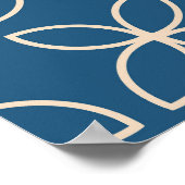 幾何学的、スタイリッシュヴィンテージ背景。 ポスター (角)