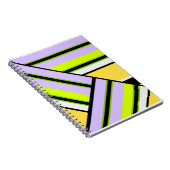 幾何学的、ストライプ ノートブック (右側)