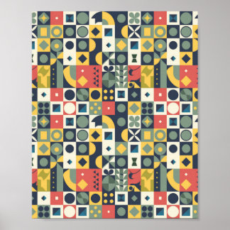 幾何学的 ポスター