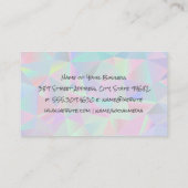 幾何学的 |メイクアップブラシグリッタードリップ |スパークル 名刺 (裏面)