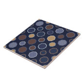 幾何学的、八角形、対角線、水玉模様 タイル (側面)