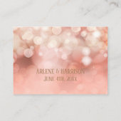 幾何学的《写真》ぼけ味結婚ピンクの表座席表 プレイスカード (裏面)