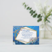 幾何学的 – 冬の金ゴールドファンタジーテーマ エンクロージャーカード (スタンド正面)