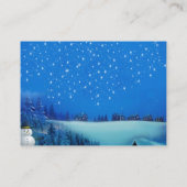 幾何学的 – 冬の金ゴールドファンタジーテーマ エンクロージャーカード (裏面)