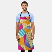 幾何学的、抽象芸術要素：シームレスな装飾 エプロン (着用した状態)
