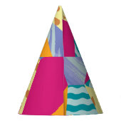 幾何学的、抽象芸術要素：シームレスな装飾 パーティーハット (裏面)