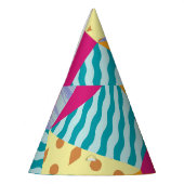 幾何学的、抽象芸術要素：シームレスな装飾 パーティーハット (左)