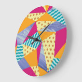 幾何学的、抽象芸術要素：シームレスな装飾 ラージ壁時計 (傾斜)