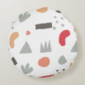 幾何学的，抽象芸術,ミニマル,モダンパステルラウンドP ラウンドクッション (裏面)